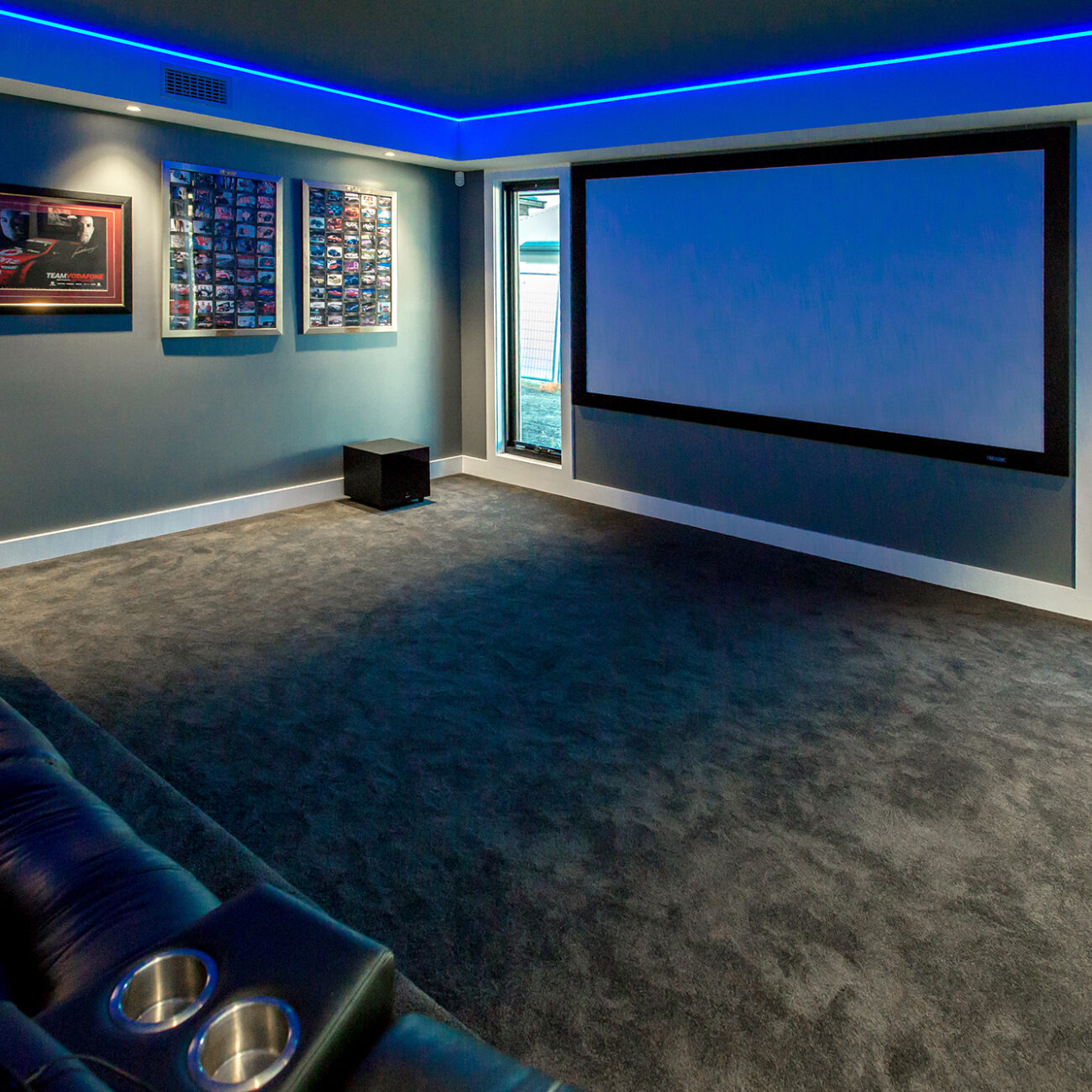 Custom home movie theatre area